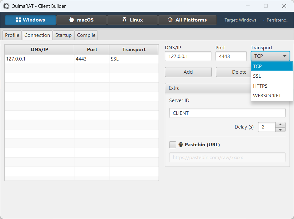 Builder — Connection